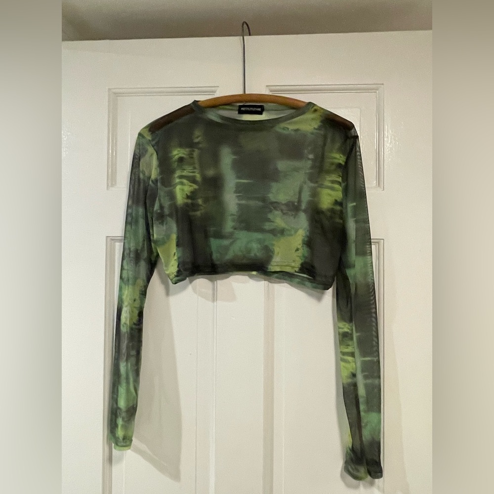 PLT Sheer Crop Top